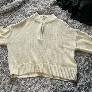 Beige quarter zip